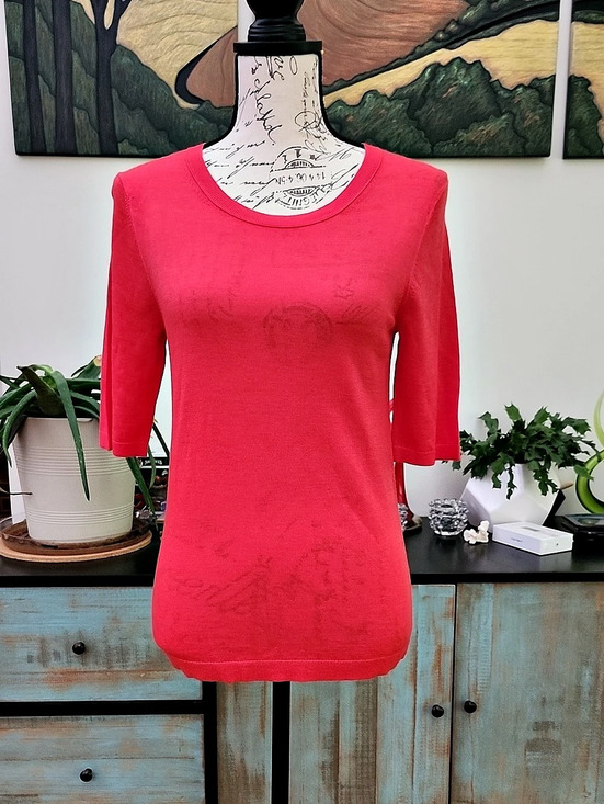 Banana Republic Sweaters - NWT Banana Republic 100% Merino Wool Elbow-Sleeve Sweater-Coral/Red